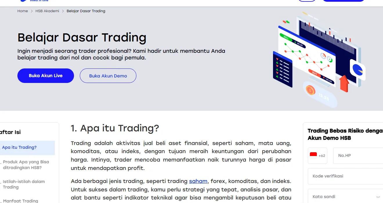 HSB Academy: belajar dasar trading