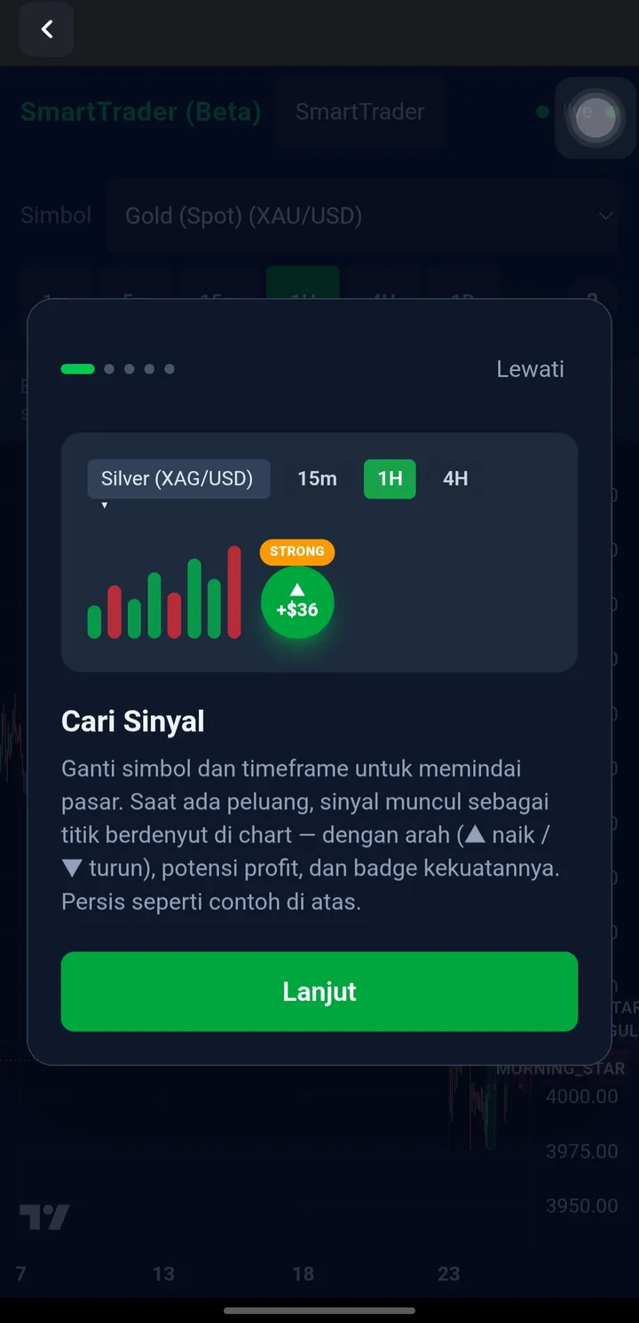 SmartTrader (beta) di aplikasi HSB