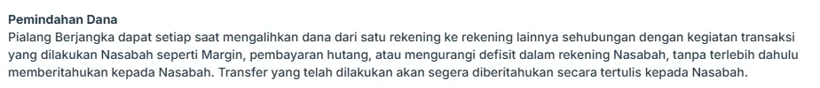 Syarat Client Area MIFX: pemindahan dana untuk mengurangi defisit