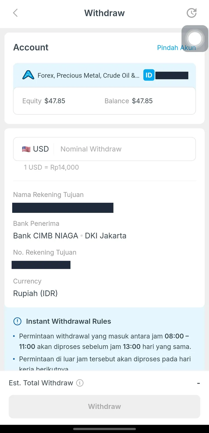 Formulir penarikan Valbury dengan aturan jam proses, data disensor