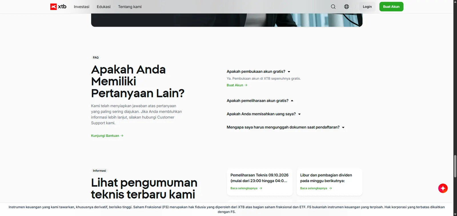 FAQ XTB: pembukaan akun gratis
